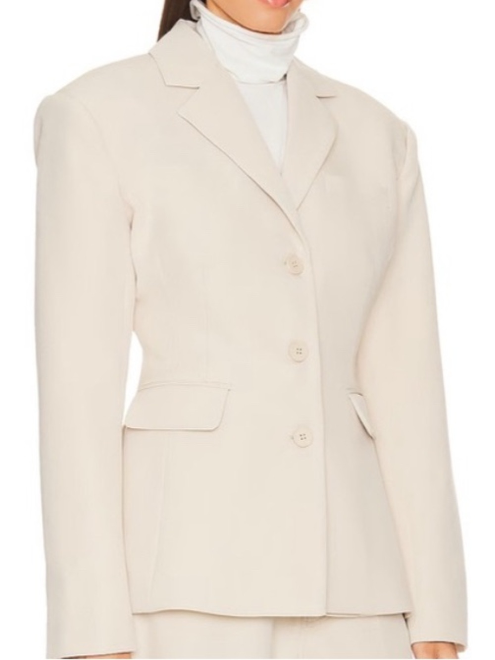 HELSA Recycled Twill S Curve Jacket in Light Khaki Size S
